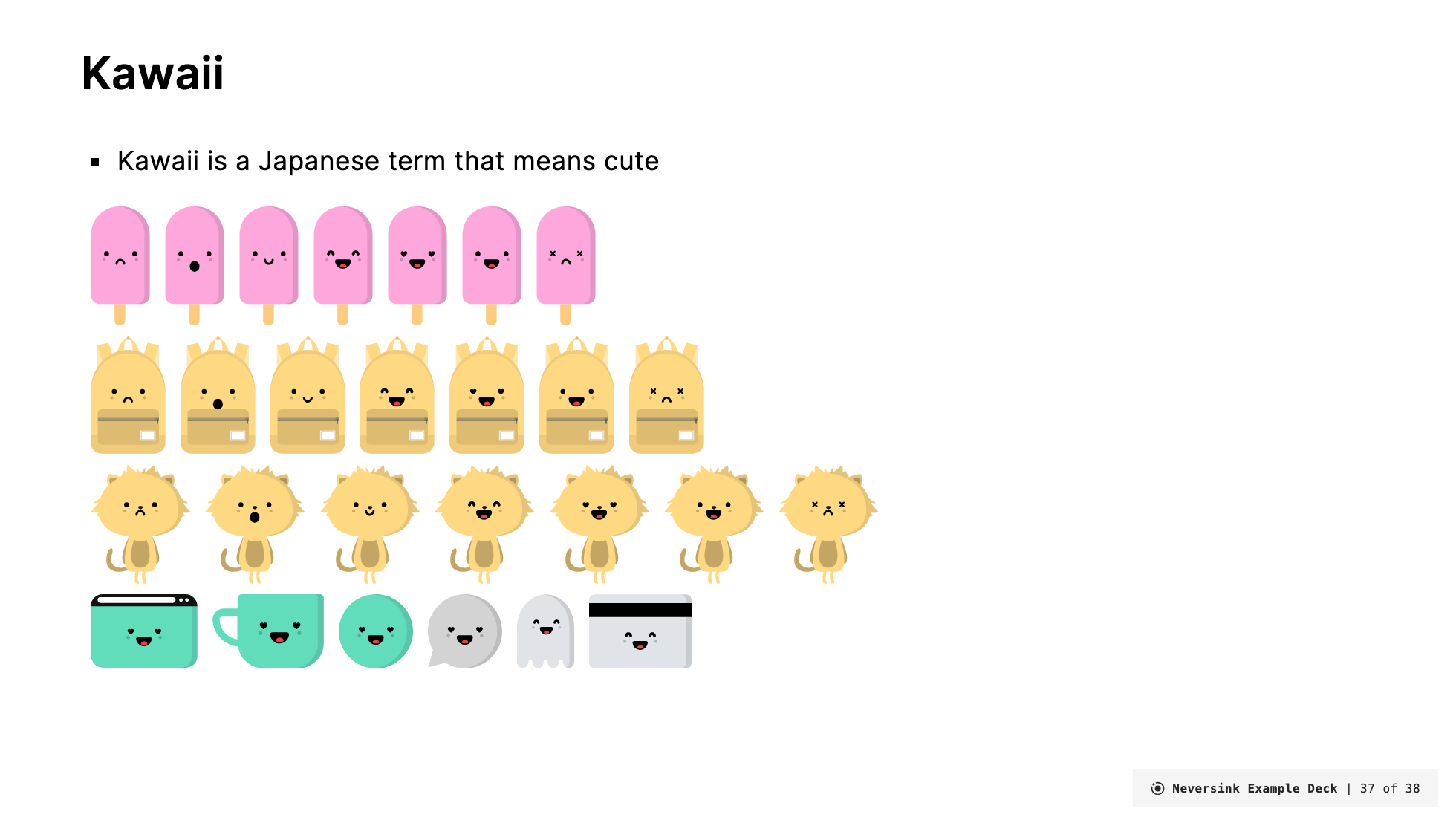 kawaii slide example