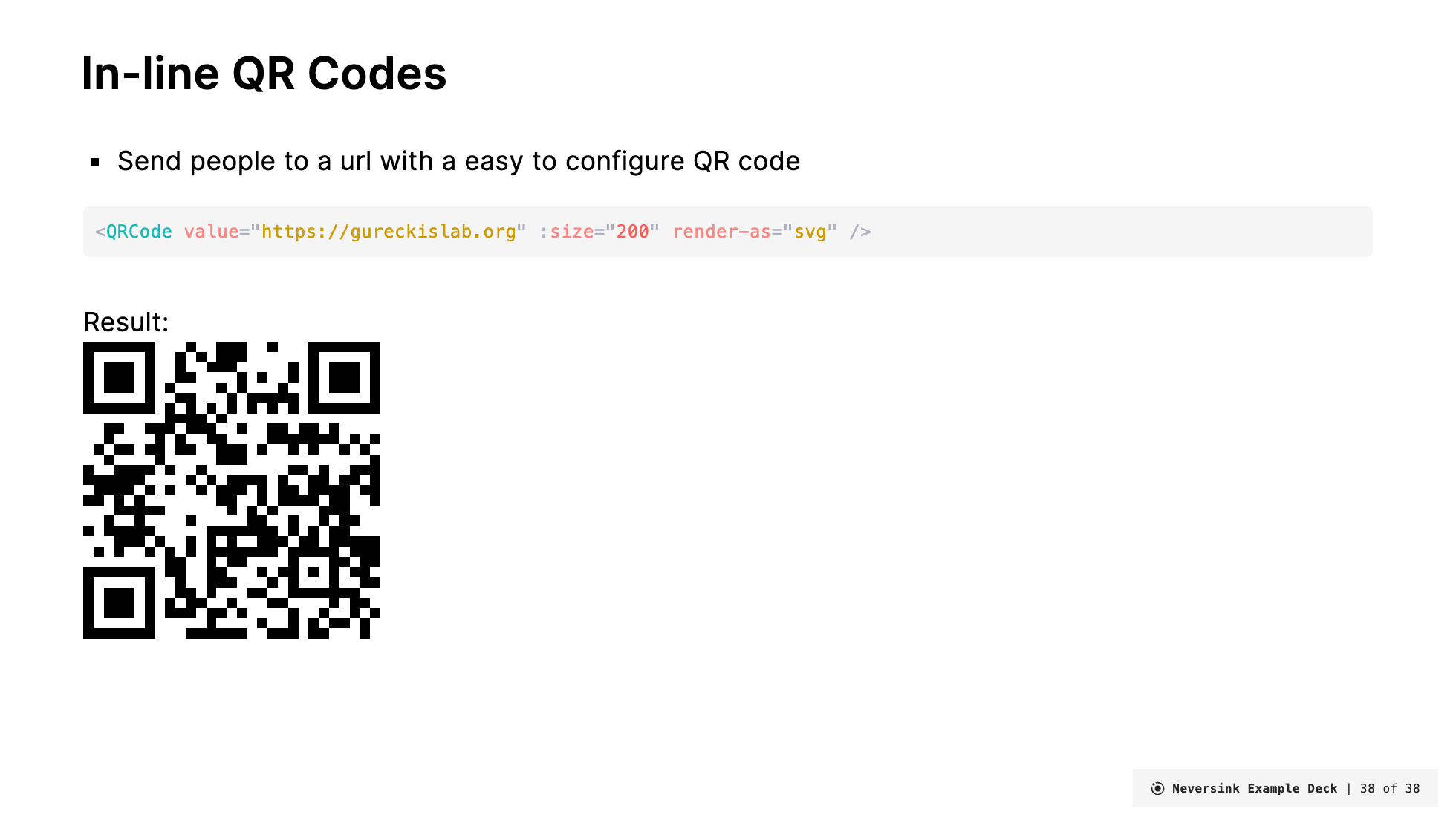 qr code slide example